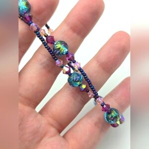 Designer Gulten 2 Dye 4 Sterling Silver Beaded Bracelet